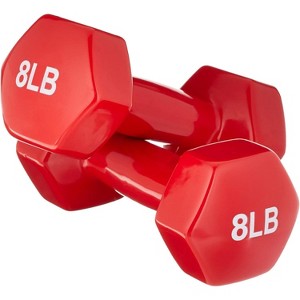 Vinyl Coated Dumbbell Set, Hand Weights for Home Gym, Strength Training & Fitness - 1 of 4