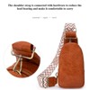 MaseiKar Women Chest Bag Sling Bag, Guitar Strap Small Crossbody PU Leather Satchel Daypack - 4 of 4