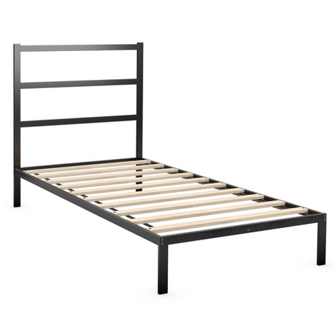 Costway Twin Metal Bed Platform Frame, Can You Put A Headboard On Metal Bed Frame