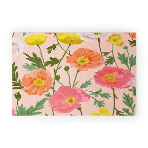 Alison Janssen Large Poppy Coral Looped Vinyl Welcome Mat - Society6 - 1 of 4