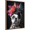 Amanti Art The Regal French Bulldog by Mowzu  Framed Canvas Wall Art - 2 of 4
