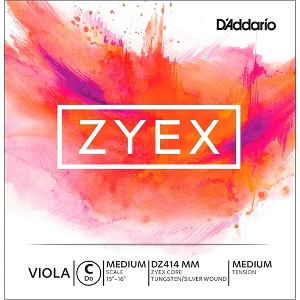 D'Addario Zyex Viola String G Medium Scale 4/4 Silver Medium - 1 of 1