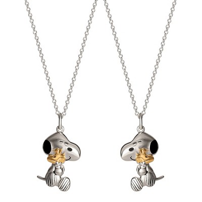 Snoopy Womens Friends Forever Woodstock And Snoopy Pendant Necklaces 2 ...