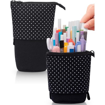 Fmeida Standing Pencil Case, Cute Stand up Pencil Pouch, Telescopic Pen Pouch, Portable Pencil Holder, Kawaii Stand up Pencil Case
