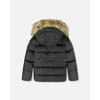 Deux par Deux Kids Unisex Puffy Winter Jacket Black - 4 of 4