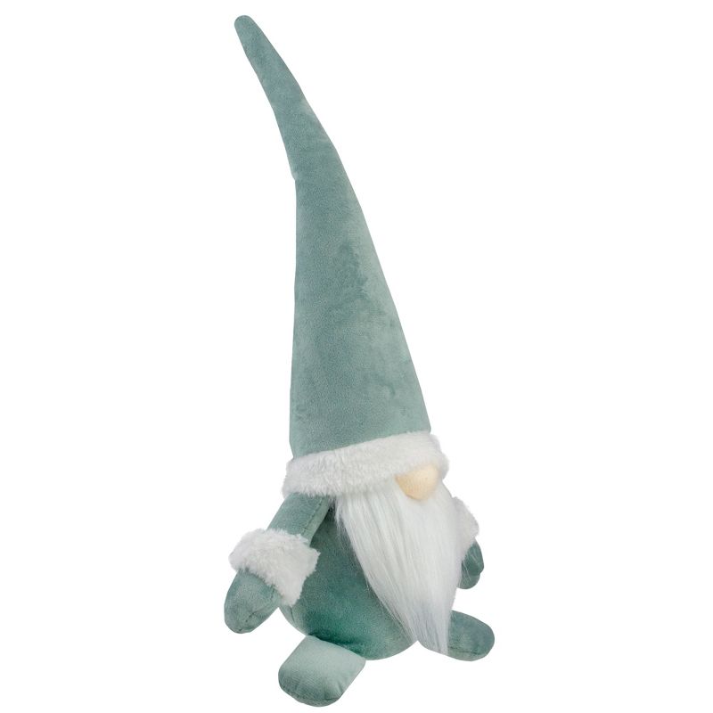 Northlight 17" Green and White Sitting Gnome Christmas Tabletop Decor, 2 of 5