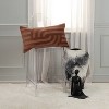 14"x26" Oversized Solid Striped Lumbar Throw Pillow Cover Brown - Rizzy Home: Cotton Velvet, Hidden Zipper, Pet Friendly - 2 of 4