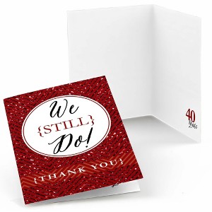 Big Dot of Happiness We Still Do - 40th Wedding Anniversary - Party Thank You Cards (8 count) - 1 of 4