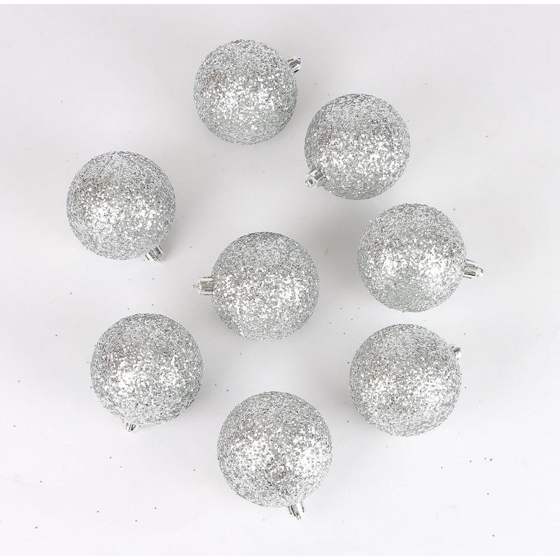 8ct Christmas 70mm Ornament Set Silver - Wondershop&#8482;, 1 of 4
