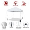 Pop Up Canopy, Commercial Instant Canopy Tent with One Push Setup, Easy Outdoor Sun Shade with Roller Bag - 4 of 4