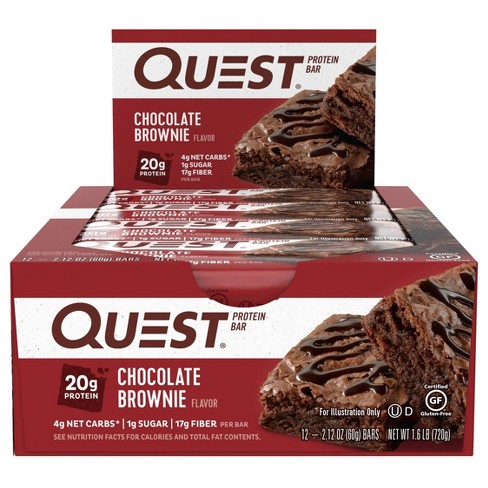 Quest Nutrition 20g Protein Bar - Chocolate Brownie - 12ct : Target