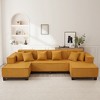 Whisen 130" Sectional Sofa, Modern U-Shaped Sectional Sofa, Upholstered Couch with 6 Pillows - 2 of 4
