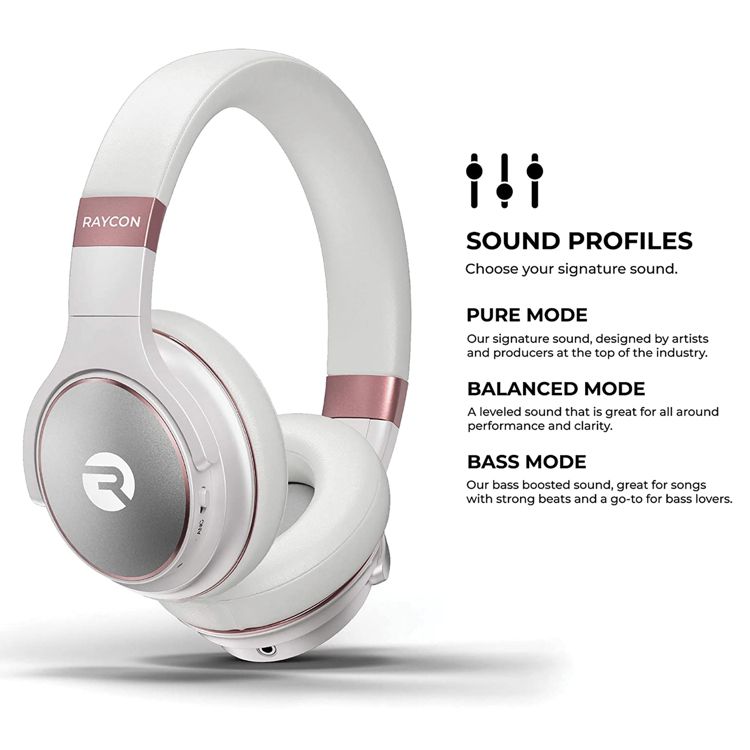 Raycon® The Everyday Over-Ear Active-Noise-Canceling Wireless Bluetooth® Headphones with Microphone, 6 of 11