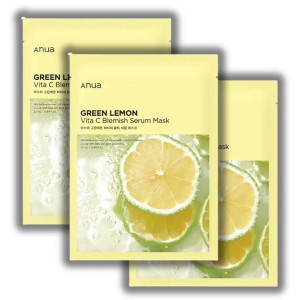 Anua Green Lemon Vita C Blemish Serum Mask (25ml x 3 sheets)| Revitalizes fatigued and dull skin - (PACK OF 3) - 1 of 3