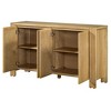Okak Sideboard Buffet Cabinet, Accent Cabinet with 4 Doors and 4 Shelves, Storage Cabinet for Living Room, Entryway, Hallway, Office, Natural - 4 of 4