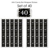 Big Dot of Happiness Adult 40th Birthday - Gold - Mini Candy Bar Wrapper Stickers - Birthday Party Small Favors - 40 Count - 3 of 4