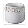 Decorative Flower Pot for Home Decor - Ceramic Indoor or Outdoor Planter with Sculpted Floral Rim - Perfect for Garden, Patio, or Room Decor - 4 of 4