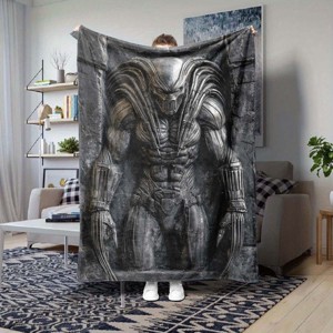 Flannel Blanket with a Warrior Print for Mothers And Children, Suitable for All Seasons, Perfect for Car Naps, Christmas Gift. - 1 of 4