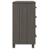 vidaXL Sideboard HAMAR Light Gray 31.1 in.x15.7 in.x31.5 in. Solid Wood Pine - 4 of 4