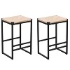 NicBex Set of 2 Bar Stools for Kitchen Island,Paper Rope Woven Counter Bar Stools,Bar Chairs for Dining Rooms,Kitchens,Islands - 2 of 4