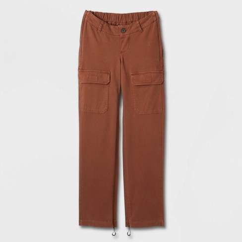 Women's Loose Fit Utility Adaptive Cargo Pants - Universal Thread™ Brown 0