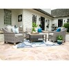 Leisure Made Marietta 4pc Wicker Seating in Tan Fabric - 2 of 4