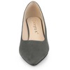 Allegra K Women's Pointy Toe Slip on Wedge Heel Pumps - 2 of 4