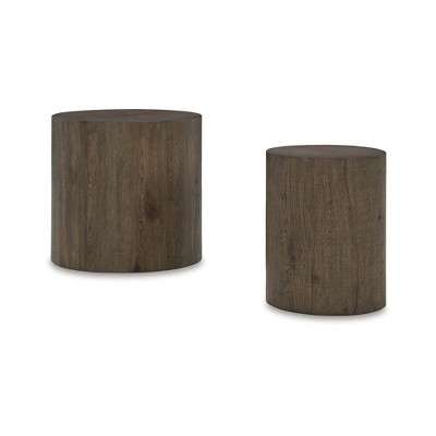 Signature Design by Ashley Cammund Round Accent Tables (Set of 2), Brown