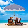 Captiva Designs 7ft Fringed Elegant Valance Crank Tilt Patio Market Umbrella - 2 of 4