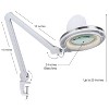 Brightech Lightview Pro Industrial Dimmable (Includes LED Light Bulb) 5-Diopter 2.25% Lighted Magnifier Arc Desk Clamp Lamp Polished White - image 4 of 4