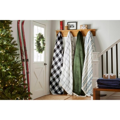 Eddie Bauer Ultra Soft Plush Solid Flannel - Blanket  Grey- Full/Queen