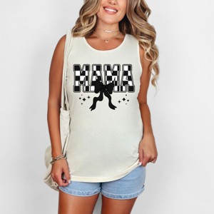 Simply Sage Market Mama Checkered Coquette Garment Dyed Tank - 1 of 3