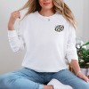 Football Sparkles Distressed - Women's Garment Dyed Long Sleeve Graphic T-Shirt - 2 of 3