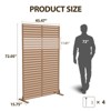 DSVIMOY Outdoor Privacy Screen, 72" H×45" W Patio Privacy Screen, Freestanding Decorative for Deck Balcony Patio, Brown, 45.47"*15.75"*72.05" - 3 of 4