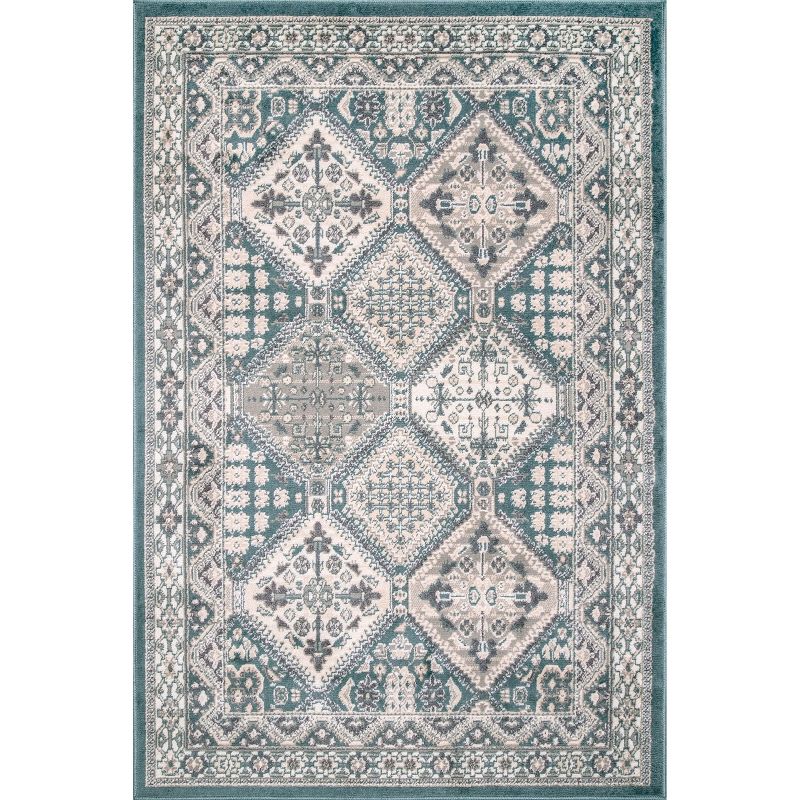 nuLOOM Becca Traditional Tiled Transitional Geometric Area Rug for Living Room Bedroom Dining Room Kitchen, 1 of 13