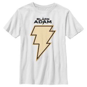 Boy's Black Adam Yellow Lightning Bolt T-Shirt - 1 of 4