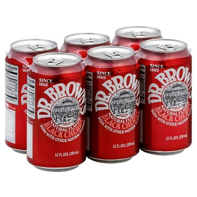 Dr. Brown's Soda Black Cherry 6 pk