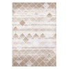 8x10 Washable Area Rug - Stain & Slip Resistant Low Pile Geometric Rug with Distressed Pattern for Living Room, Bedroom, Dining Room - Brown - 2 of 4