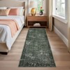 Washable Rugs,Area Rug for Living Room Bedroom, Washable Brown Rug Vintage Print Carpet - 3 of 4