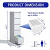 5 Drawer Vertical File Cabinet With Lock, Metal Locking Filing Cabinet For Home Office, File Storage Cabinet For A4/Letter/Legal Size File - 3 of 4