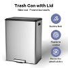 15.85 Gallon Kitchen Trash Can with 2 Removable Barrel, Wide Step Pedal, Soft Close Lid - 3 of 4