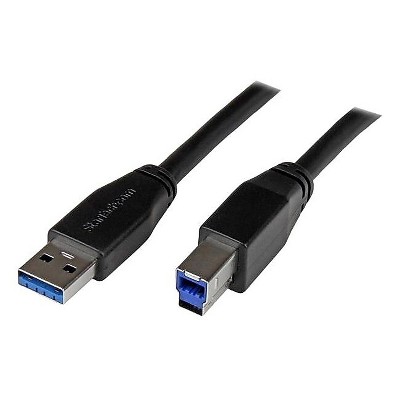 StarTech 16.4' USB 3.0 A to USB 3.0 B Male to Male Cable Black (USB3SAB5M)