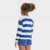 Girls' Openwork Striped Pullover Sweater - Cat & Jack™ - 2 of 3