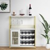 GustoWave Small Bar Cabinet, Modern Liquor Cabinet with Adjustable Wine Rack & Storage Shelves for Home - 2 of 4