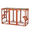 DOMETOUR Wooden Cat Cage with Waterproof Roof with Adjustable Pedals - 3 of 4