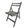 FONTOI Folding Chair Set of 4, Slatted Chairs Set of 4 with Curved Backs, Portable Folding Chairs for Party Kitchen, Gray, 17.3"*31"*22.8" - 4 of 4