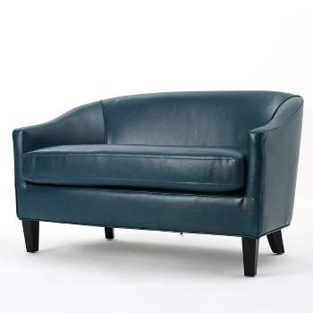 Justine Faux Leather Loveseat - Christopher Knight Home