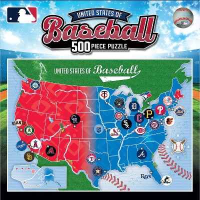 MasterPieces Adult Jigsaw Puzzle - MLB League Map 500 Pieces