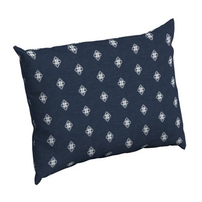 Arden Selections Outdoor Pillow Back Diamond Geo Sapphire