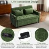ORRD Pull Out Sofa Bed Loveseat with USB Ports & Phone Holder, 56.9" Sleeper Sofa for Small Space, Reversible Cushion & Side Pockets，Black - 4 of 4